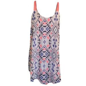 Xhilaration Aztec  pattern babydoll dress tank mini dress | size M